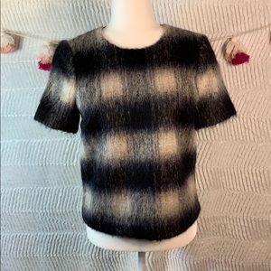 ‼️SALE‼️Black white wool mohair blend A.L.C top